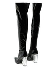 NOIRE THIGH HIGH LONG BOOTS IN PATENT PU- 4 COLORS