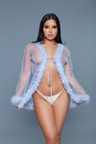 Chiffon & Fur Robe- 9 Colors