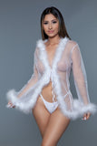 Chiffon & Fur Robe- 9 Colors