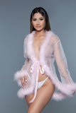 Chiffon & Fur Robe- 9 Colors