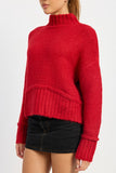 TURTLE NECK BODY SWEATER-2 COLORS