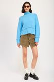 TURTLE NECK BODY SWEATER-2 COLORS