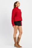 TURTLE NECK BODY SWEATER-2 COLORS