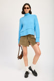 TURTLE NECK BODY SWEATER-2 COLORS