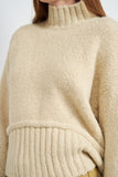 TURTLE NECK BODY SWEATER-2 COLORS