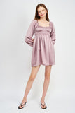 BABY DOLL MINI DRESS WITH RUFFLE DETAIL