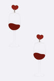 Iconic Wine Glass Dangling Earrings-2 Colors