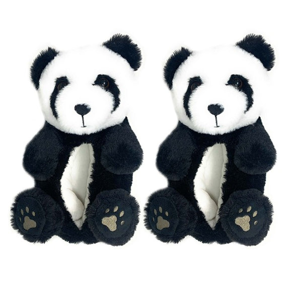 Panda Hugs - Kids Fluffy House Slippers Shoes