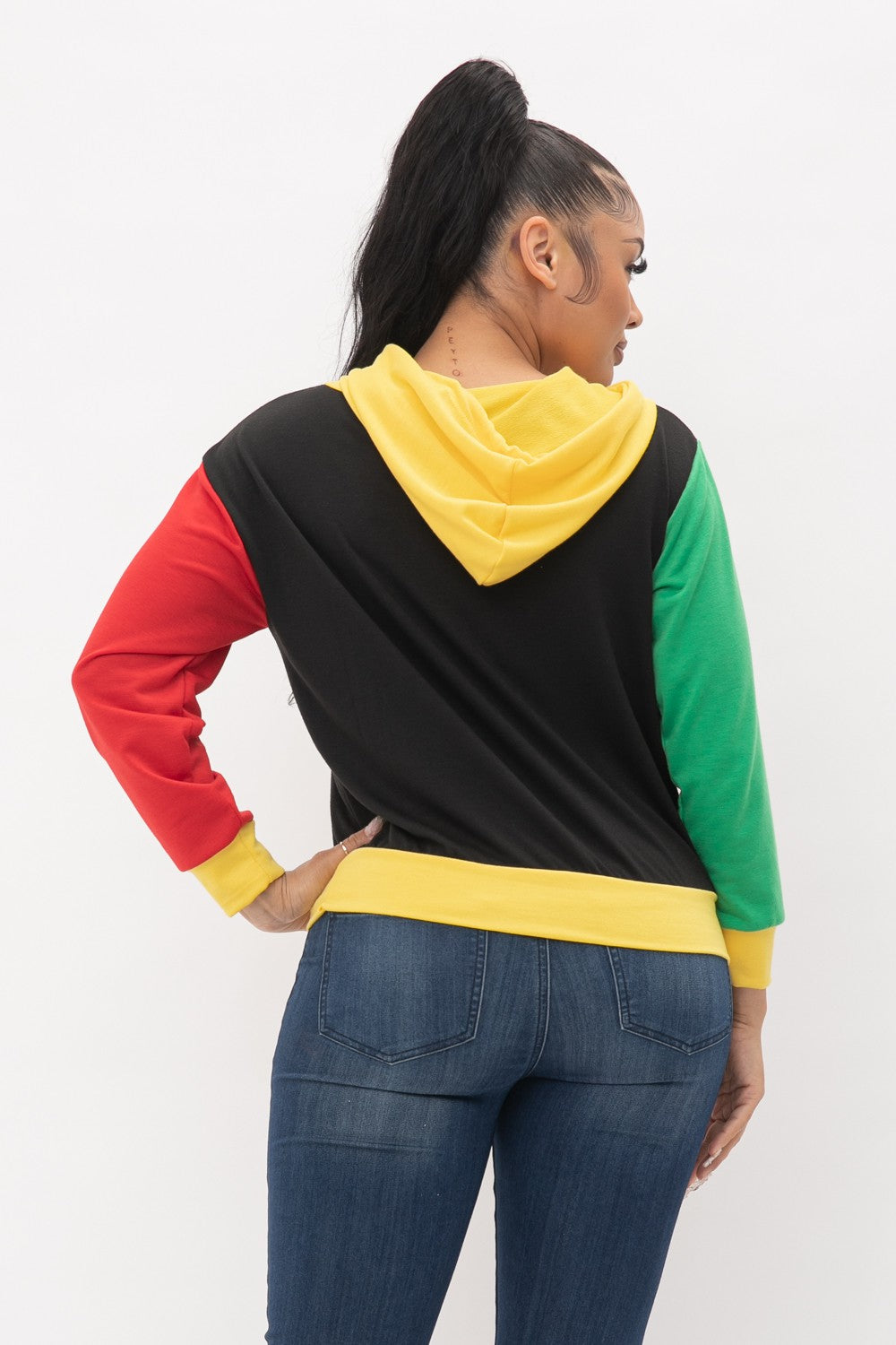 Rasta Reggae Long Sleeve Drawstring Hoodie Jacket