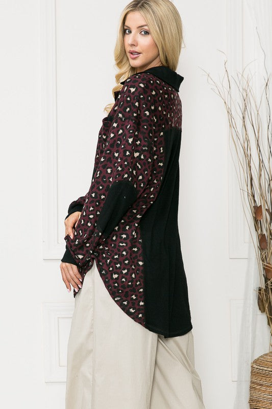 Oversized Elbow Patch Shirt Jacket- 3 Colors