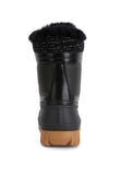 Capucine Fur Collar Contrasting Lug Sole Boots- 2 Colors