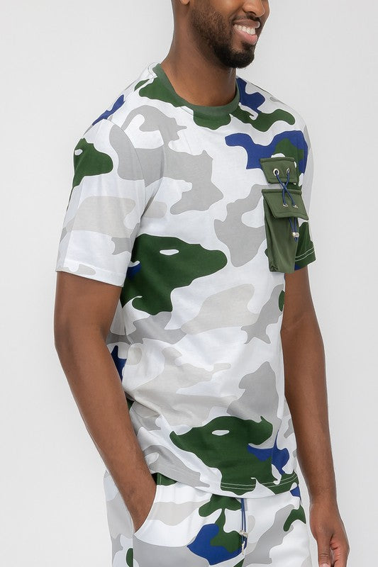 Weiv Men's  Full Camo Short Sleeve T-Shirt-5 Colors