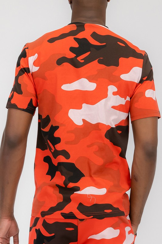 Weiv Men's  Full Camo Short Sleeve T-Shirt-5 Colors