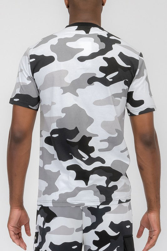 Weiv Men's  Full Camo Short Sleeve T-Shirt-5 Colors