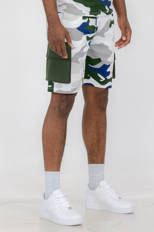 Weiv Men's Full Camo Sweat Shorts-5 Colors