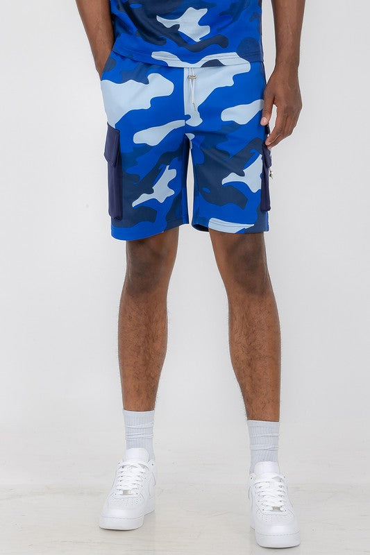 Weiv Men's Full Camo Sweat Shorts-5 Colors