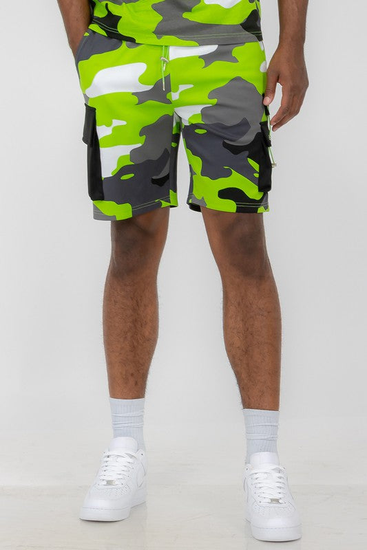 Weiv Men's Full Camo Sweat Shorts-5 Colors