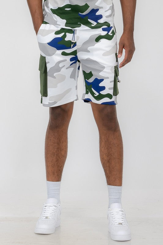Weiv Men's Full Camo Sweat Shorts-5 Colors