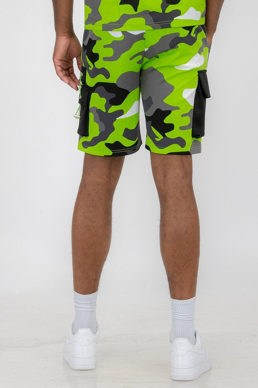 Weiv Men's Full Camo Sweat Shorts-5 Colors