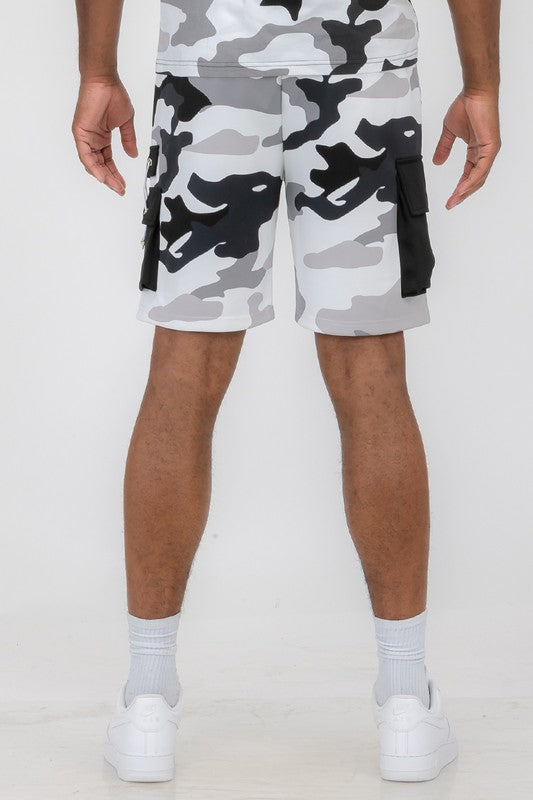 Weiv Men's Full Camo Sweat Shorts-5 Colors