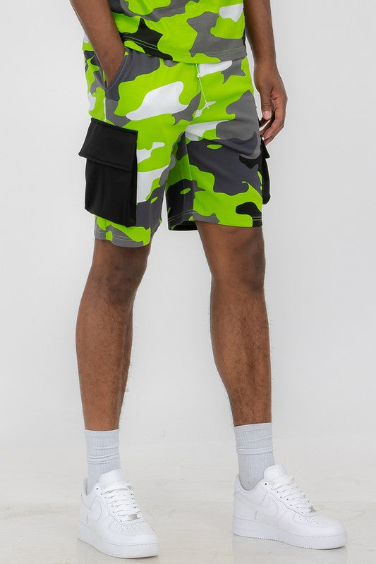 Weiv Men's Full Camo Sweat Shorts-5 Colors