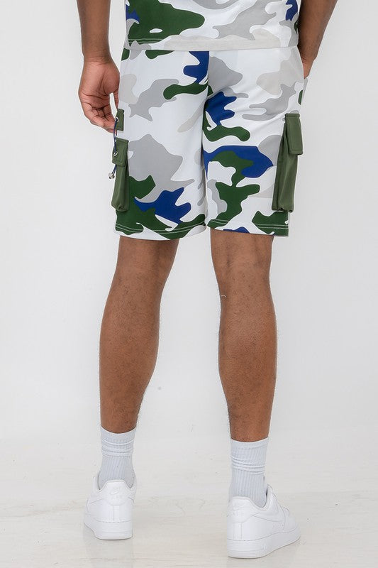 Weiv Men's Full Camo Sweat Shorts-5 Colors