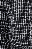 Black & White Tweed Crop Puffer Jacket