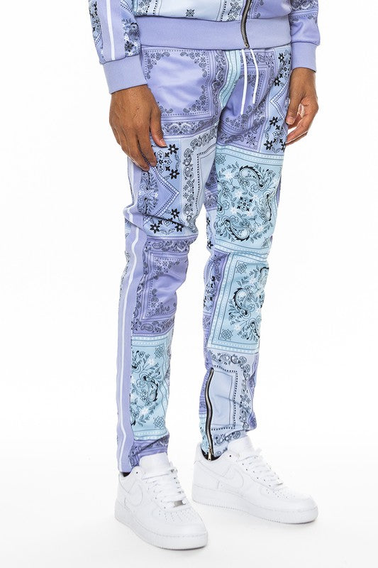 Weiv Men's Paisley Bandana Print Track Pants- 4 Colors