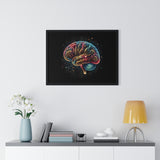 4D Brain Horizontal Framed Poster