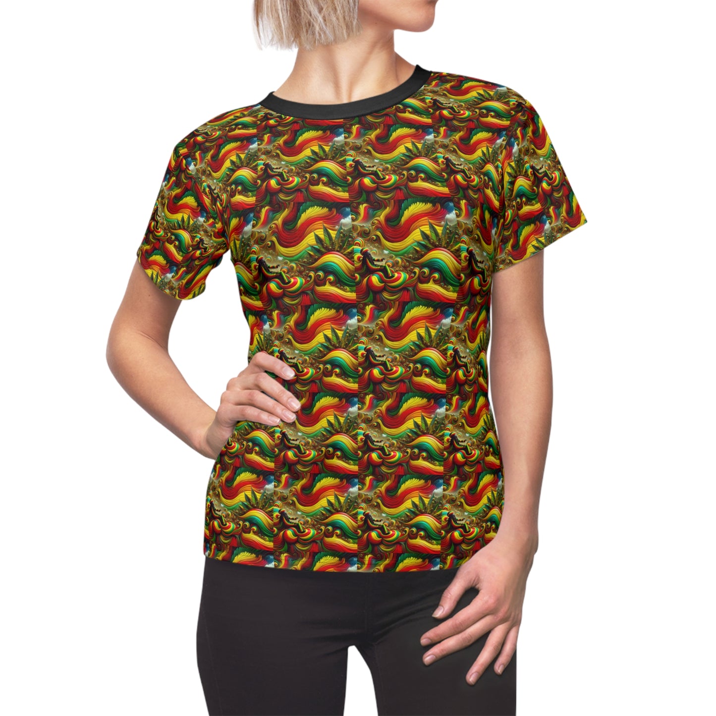 Surreal Rasta Vibe Women's Cut & Sew Tee
