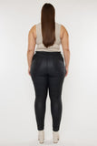 Plus Size High Rise Coated Ankle Skinny Jeans