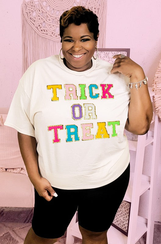 Trick or Treat Chenille T-Shirt- 4 Colors