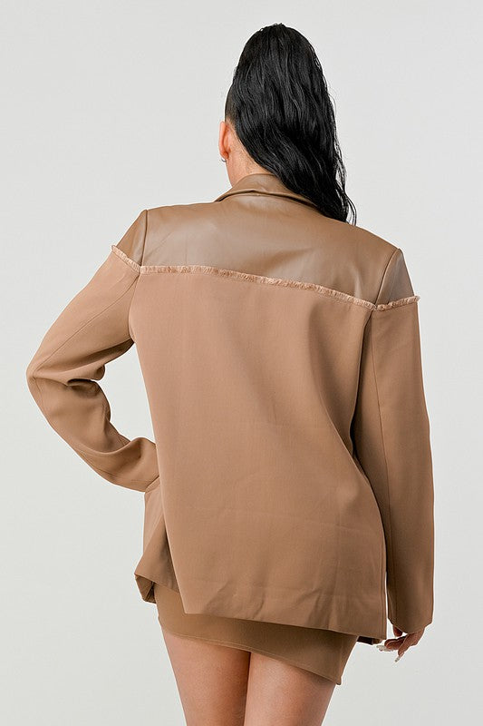 ATHINA TAUPE TRENDY SKIRT SET