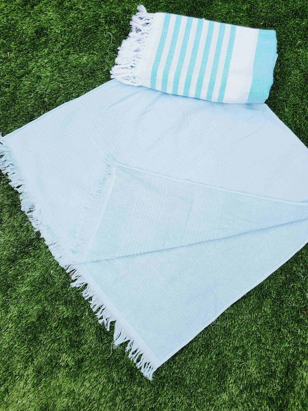 One Sided Terry Towel-Multi Purpose Bath Beach Towel