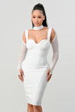 ATHINA HOLIDAY FASHION BANDAGE WHITE  DRESS