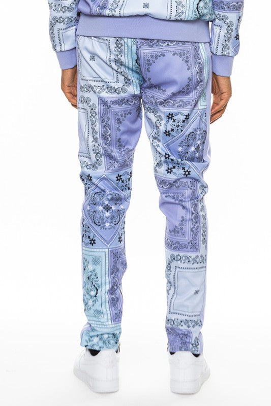 Weiv Men's Paisley Bandana Print Track Pants- 4 Colors