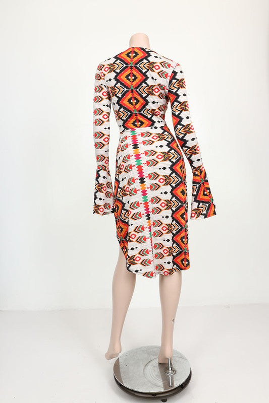 Printed High Low Dress (4 Colors)