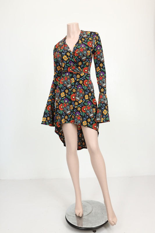 Printed High Low Dress (4 Colors)