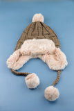 Cable Weave Pom Trapper Hat (4 Colors)