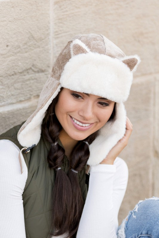 Kitten Ear Trapper Hat (4 Colors)