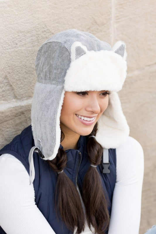 Kitten Ear Trapper Hat (4 Colors)
