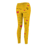 Custom Print Positive Thoughts Women's Cut & Sew Casual Leggings