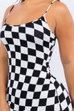 Black & White Checkerboard Mini Dress (Special Sale)