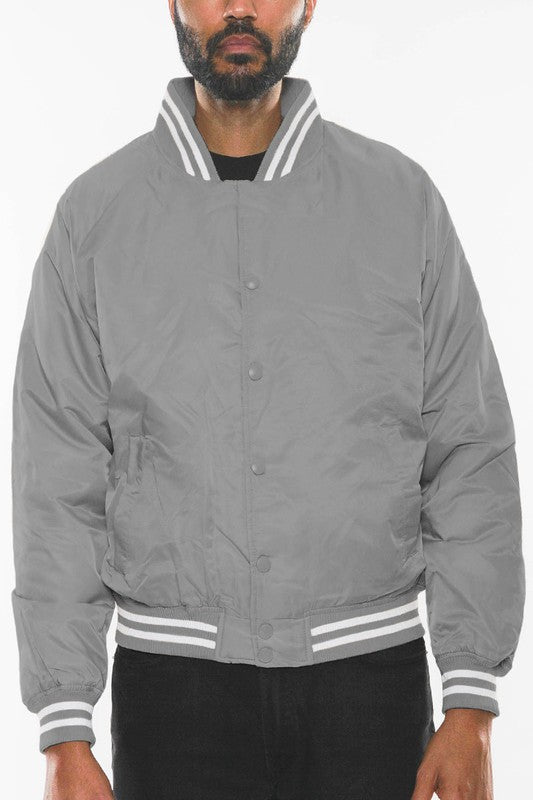 Men's Polyester Windbreaker Winter Bomber Jacket- 13 Colors
