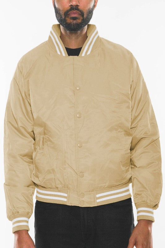 Men's Polyester Windbreaker Winter Bomber Jacket- 13 Colors