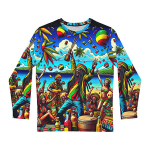 B Marley Let's Get Together & Feel Alright Men's Long Sleeve Shirt