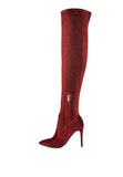 Tigerlily High Heel Knitted Long Boots- 4 Colors