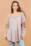 Oversized Elbow Patch Tunic-2 Colors