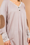 Oversized Elbow Patch Tunic-2 Colors