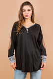 Oversized Elbow Patch Tunic-2 Colors